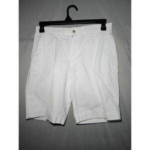 Polo Ralph Lauren Shorts Mens 31 White Classic Fit Cotton Flat Front Chino